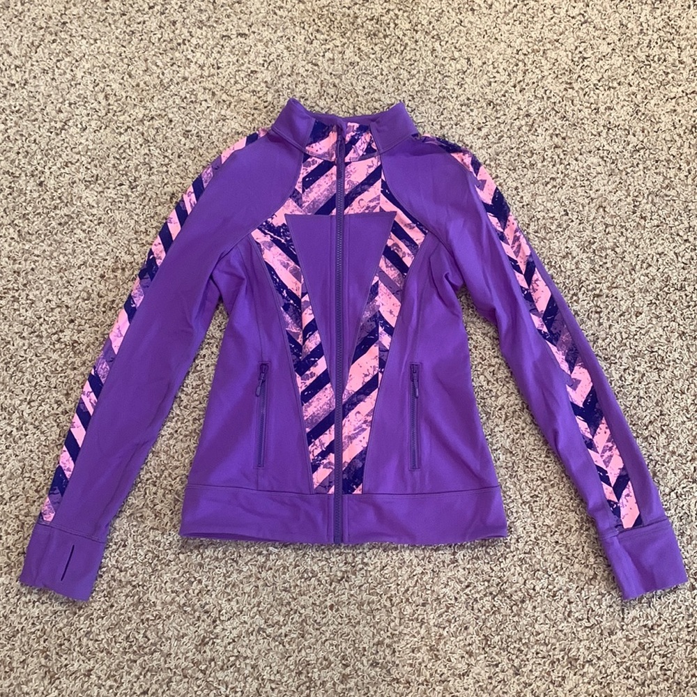 Ivivva purple zip up jacket size 14
